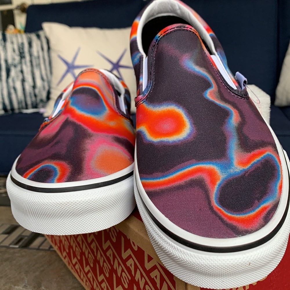 VANS CLASSIC SLIP ON DARK AURA MULTI/TRUE WHITE WM - Picture 10 of 16